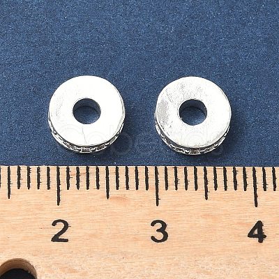 Brass Micro Pave Cubic Zirconia Spacer Beads KK-A254-27S-1