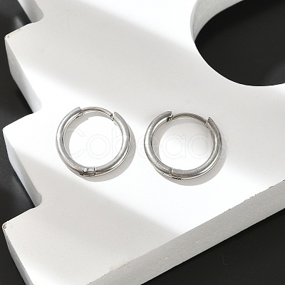 Tarnish Resistant 201 Stainless Steel Huggie Hoop Earrings EJEW-L250-01I-P-1