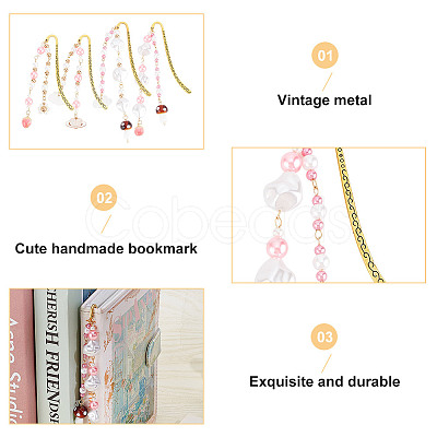 Alloy Hook Bookmarks AJEW-FI00003-1