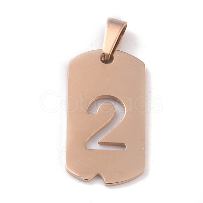 Ion Plating(IP) 304 Stainless Steel Pendants STAS-O127-C02-1