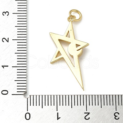 Rack Plating Brass Micro Pave Cubic Zirconia Pendants KK-K392-40G-1