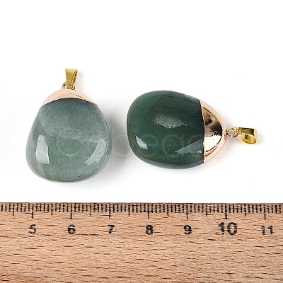 Natural Green Aventurine Pendants G-N360-05G-04-1