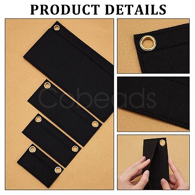 4Pcs 4 Style Wool Felt Purse Organizer Insert DIY-CN0002-10-1