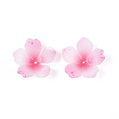 Flower Acrylic Bead Caps SACR-T017-51C-1