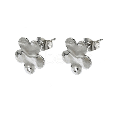 Non-Tarnish 304 Stainless Steel Stud Earring Findings STAS-L024-003P-03-1