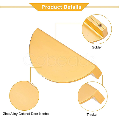Zinc Alloy Cabinet Door Knobs FIND-WH0106-03G-1