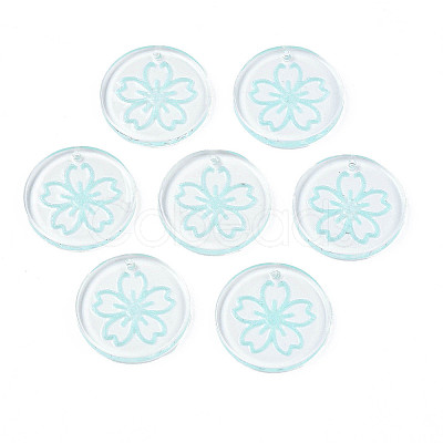 Transparent Resin Pendants RESI-N030-004B-1