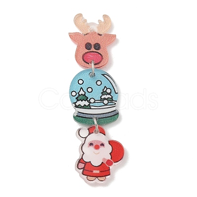 Christmas Printed Acrylic Big Pendants LS-MACR-F086-03B-1
