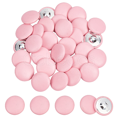 30Pcs Imitation Leather Snap Bottons BUTT-NB0001-90G-1