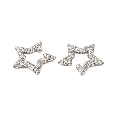 Star Cubic Zirconia Cuff Earrings KK-A228-06P-1