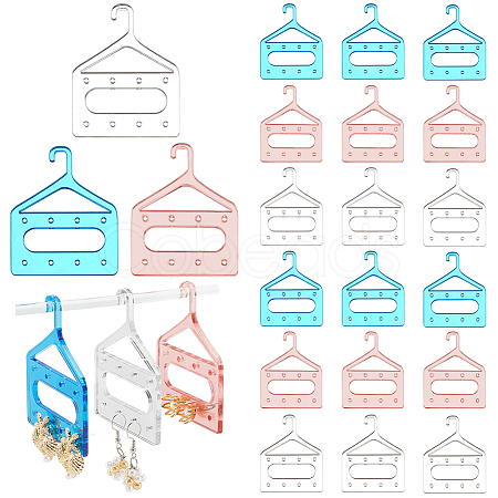 PandaHall Elite 24Pcs 3 Colors 8-Hole Mini Acrylic Earring Hanger EDIS-PH0001-84-1