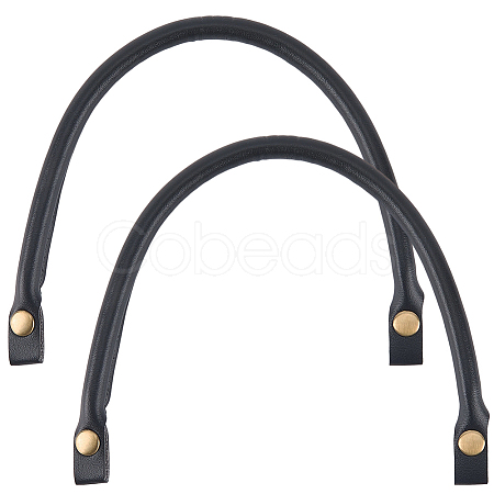 2Pcs PU Imitation Leather Bag Handles DIY-CL0001-62A-1