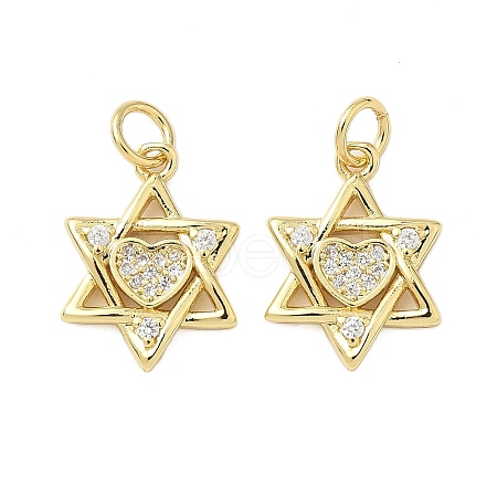 Brass Micro Pave Cubic Zirconia Pendants KK-Z120-17G-1