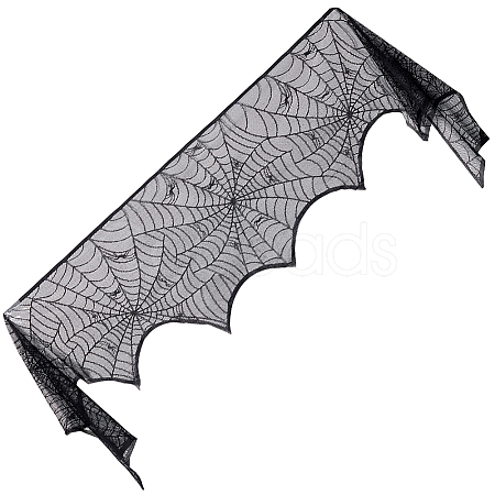 Halloween Theme Polyester Lace Embroidery Table Mats AJEW-WH0166-64-1