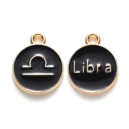 Alloy Enamel Pendants LS-ENAM-S124-01B-08K-1