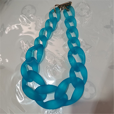 Frosted Acrylic Chunky Twisted Chain Necklacs for Women FS-WG1B9A7-03-1