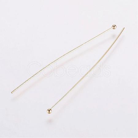 Rack Plating Brass Ball Head Pins KK-E680-03-0.5x50mm-G-1