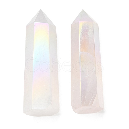 Point Tower Electroplate Natural Rose Quartz Home Display Decoration PW23030680855-1