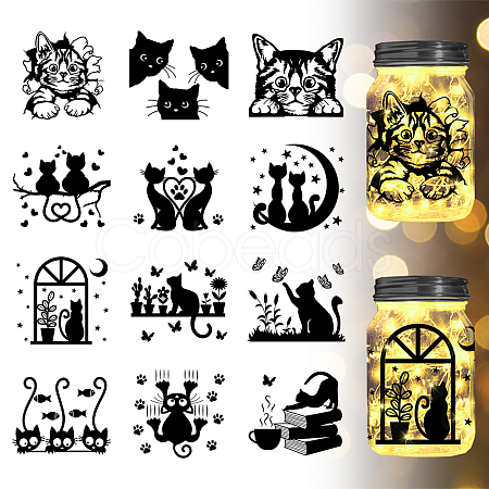 12 Style Non-Self-Adhesive Silhouette Paper AJEW-WH0345-0002-1