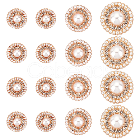 3 Style Alloy Rhinestone Shank Buttons FIND-GF0004-71LG-1