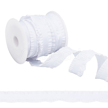 24.5~25 Yards Polyester Ruffled Ribbon SRIB-AR0001-11A-1
