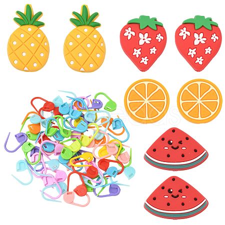 60Pcs ABS Plastic Knitting Crochet Locking Stitch Markers Holder DIY-SC0030-65-1