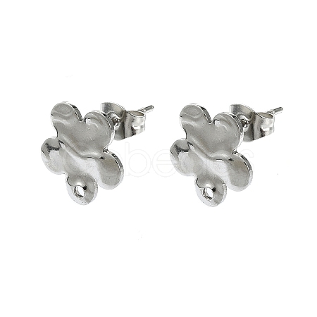 Non-Tarnish 304 Stainless Steel Stud Earring Findings STAS-L024-003P-03-1