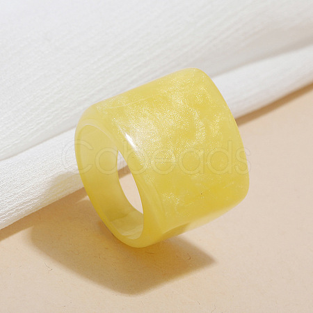 Rectangle Acrylic Finger Rings for Women WGE6404-02-1