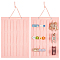 Felt Hanging Hair Claw Clip Organizer Holder for Women Girls, Wall-Hanging Hair Clip Stand Holder for Home Wall, Door, Closet, Pink, 780mm