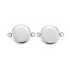 Tarnish Resistant 304 Stainless Steel Cabochon Connector Settings STAS-G127-14-12mm-P-2