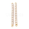 Brass Clear Round Cubic Zirconia Links Connectors ZIRC-G170-23B-G-1