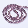 Electroplate Glass Beads Strands EGLA-A034-T8mm-B10-2