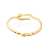 Cubic Zirconia Snake Open Cuff Bangle BJEW-P281-09G-01-3