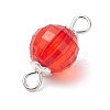 Acrylic Square Cut Round Links Connector Charms PALLOY-JF02781-4