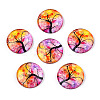 Half Round/Dome Tree Pattern Glass Flatback Cabochons for DIY Projects LS-GGLA-Q037-25mm-M28-02-1