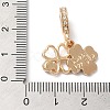 Rack Plating Alloy Crystal Rhinestone European Dangle Charms PALLOY-S189-26G-3