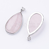 Natural Rose Quartz Big Pendants X-G-I184-08-2