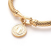 304 Stainless Steel Charm Bangles X-BJEW-L642-27G-2