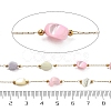 Shell & 304 Stainless Steel Oval Beads Link Chains CHS-K021-09G-01-3