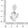 Brass Micro Pave Clear Cubic Zirconia Pendants KK-Z151-12P-01-3