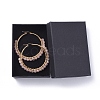 Beaded Hoop Earrings X-EJEW-JE03830-03-3