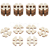 1 Set 1-Hole Wood Buttons BUTT-CY0001-16B-1