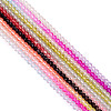 Pandahall 10 Strands 10 Colors Transparent Gradient Color Glass Beads Strands GLAA-TA0001-56-10