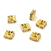 Brass Rhinestone Spacer Beads KK-I362-01C-01G-2