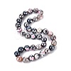 Electroplate Natural Fire Crackle Agate Beads Strands G-T131-55-13-3