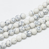 Synthetic Howlite Beads Strands X-G-T053-6mm-01-1-1
