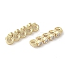 Rack Plating Brass Pave Clear Cubic Zirconia Spacer Bars KK-B088-11D-G-3