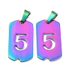 Ion Plating(IP) 304 Stainless Steel Pendants STAS-O127-A05-4