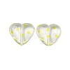 Transparent Printed Acrylic Beads OACR-H124-03C-1