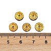 Brass Rhinestone Spacer Beads RSBG7mm-2